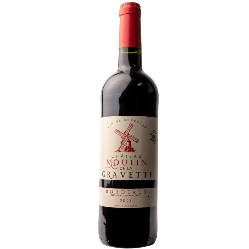 Chateau Moulin De La Gravette Bordeaux 2021 (Wooden Case)