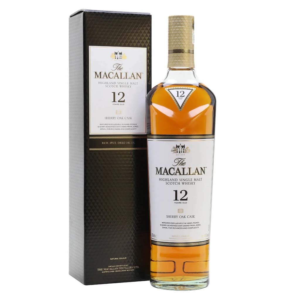 The Macallan 12 Year Old Single Malt Sherry Oak Cask Scotch Whisky