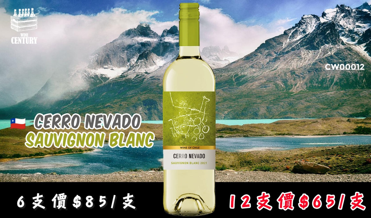 12支優惠價 【✨智利高海拔清爽白酒 ✦ Cerro Nevado Sauvignon Blanc🍸】 【✨冰川純淨風味 ✦ 超高 CP 值 ✦ 宴客必備之選😋】