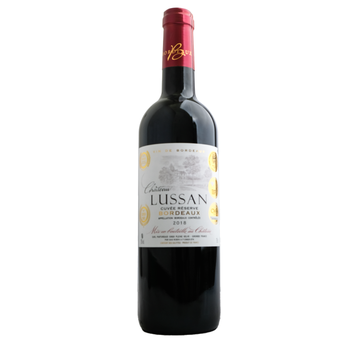 Chateau Lussan AOC Bordeaux 2018 LABEL 有破損 不設退換