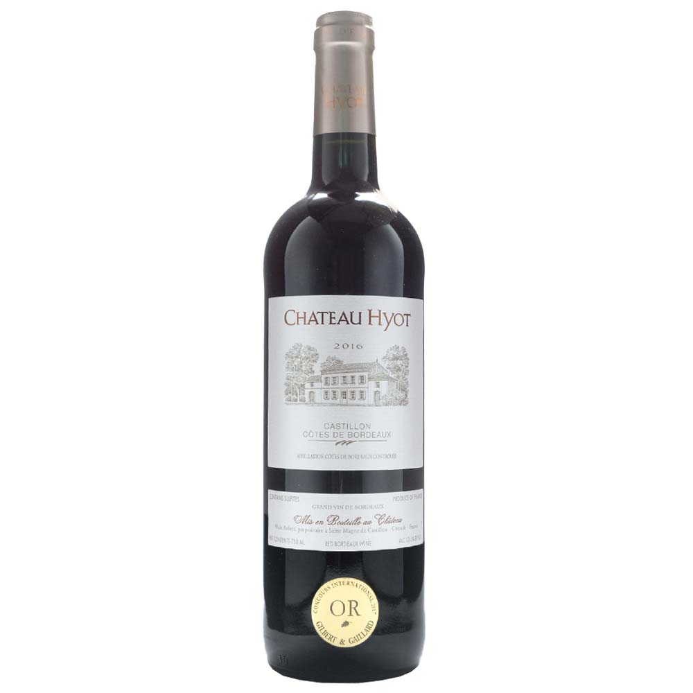 Chateau Hyot AOC Castillon Cotes de Bordeaux 2016