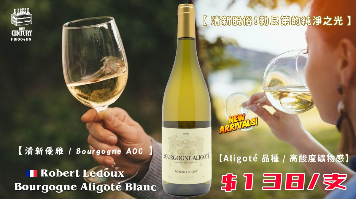 6支優惠價【💎 清新脫俗！勃艮第的純淨之光 ✦ Robert Ledoux Bourgogne Aligoté Blanc 2022🍷】 【✨清新優雅 / Bourgogne AOC / Aligoté 品種 / 高酸度礦物感👍🏻】